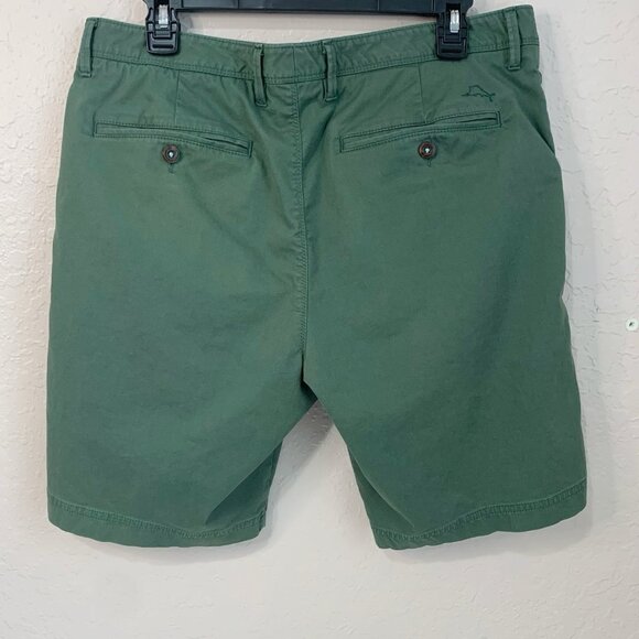 Tommy Bahama Shorts Mens 34 Dark Green Embroidered Marlin Pockets Beach Sailing - Picture 3 of 11
